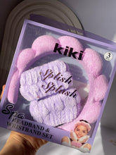 Spa Headband and wrist in purple